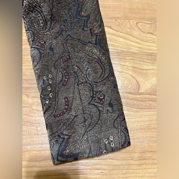 Harve Bernard Open Tapestry Brown Textured Jacket Blazer Size 14 - Picture 3 of 9